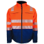 Warnschutz-Softshelljacke HiVis orange/royalblau
