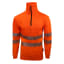 Warnschutz-Zip-Sweater BORMIO SAFETY Bachtel HiVis orange