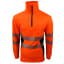 Warnschutz-Zip-Sweater BORMIO SAFETY Bachtel HiVis orange/schwarz