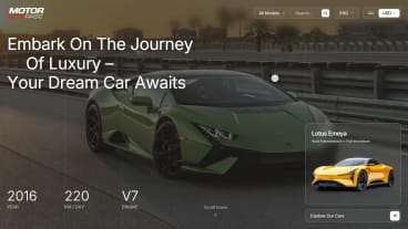Project showcase interface design
