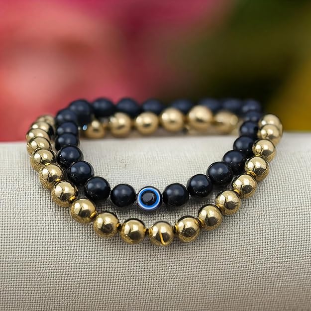 Astrotalk Richie Rich Bracelet Combo | Money Magnet Bracelet | Crystal Healing | Astrology Bracelets for Men & Women | Golden Pyrite Bracelets | Unisex Bracelets | Certificate of Authenticity