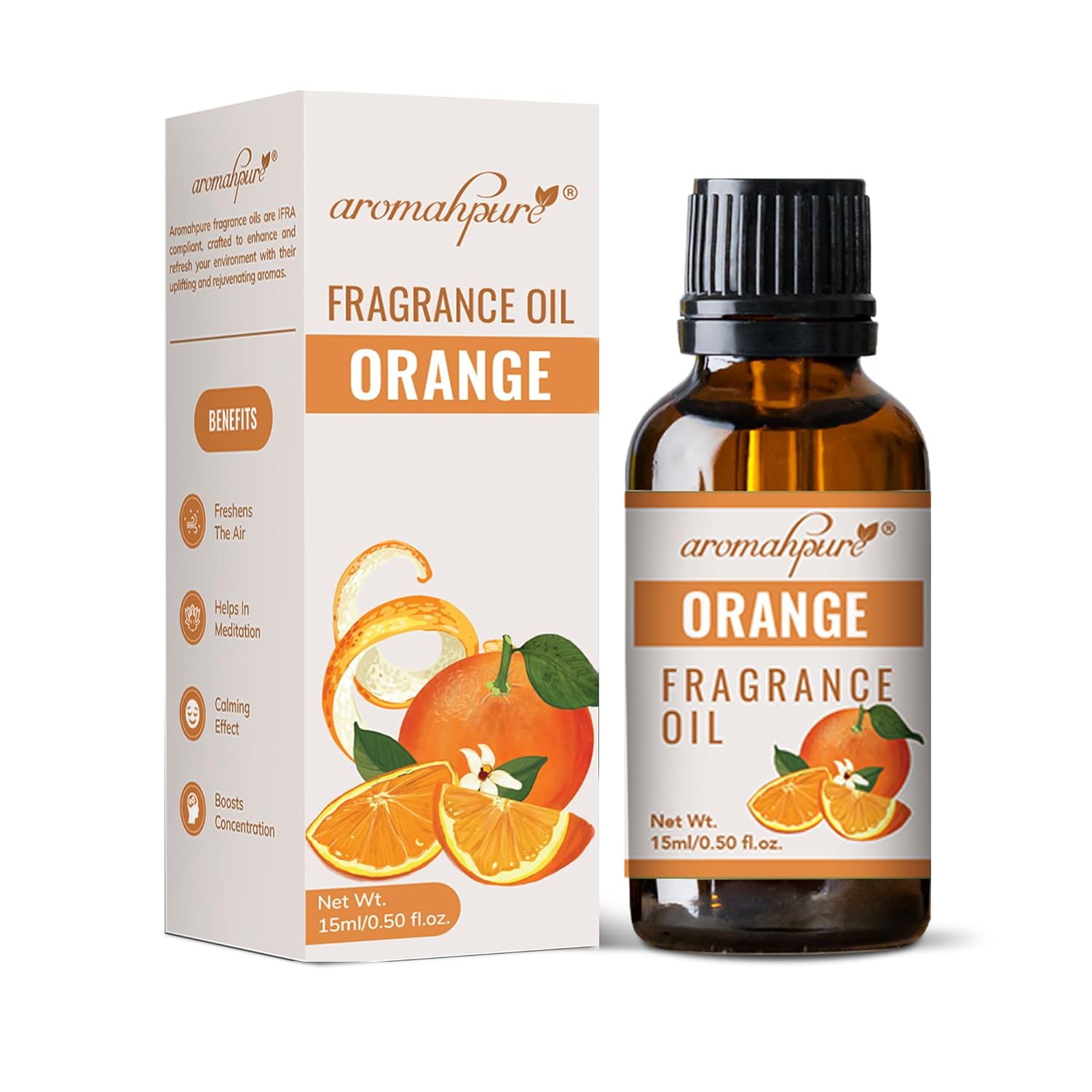 Aromahpure Fragrance Oil | 15 ml | Orange Aroma Oil for Home Fragrance