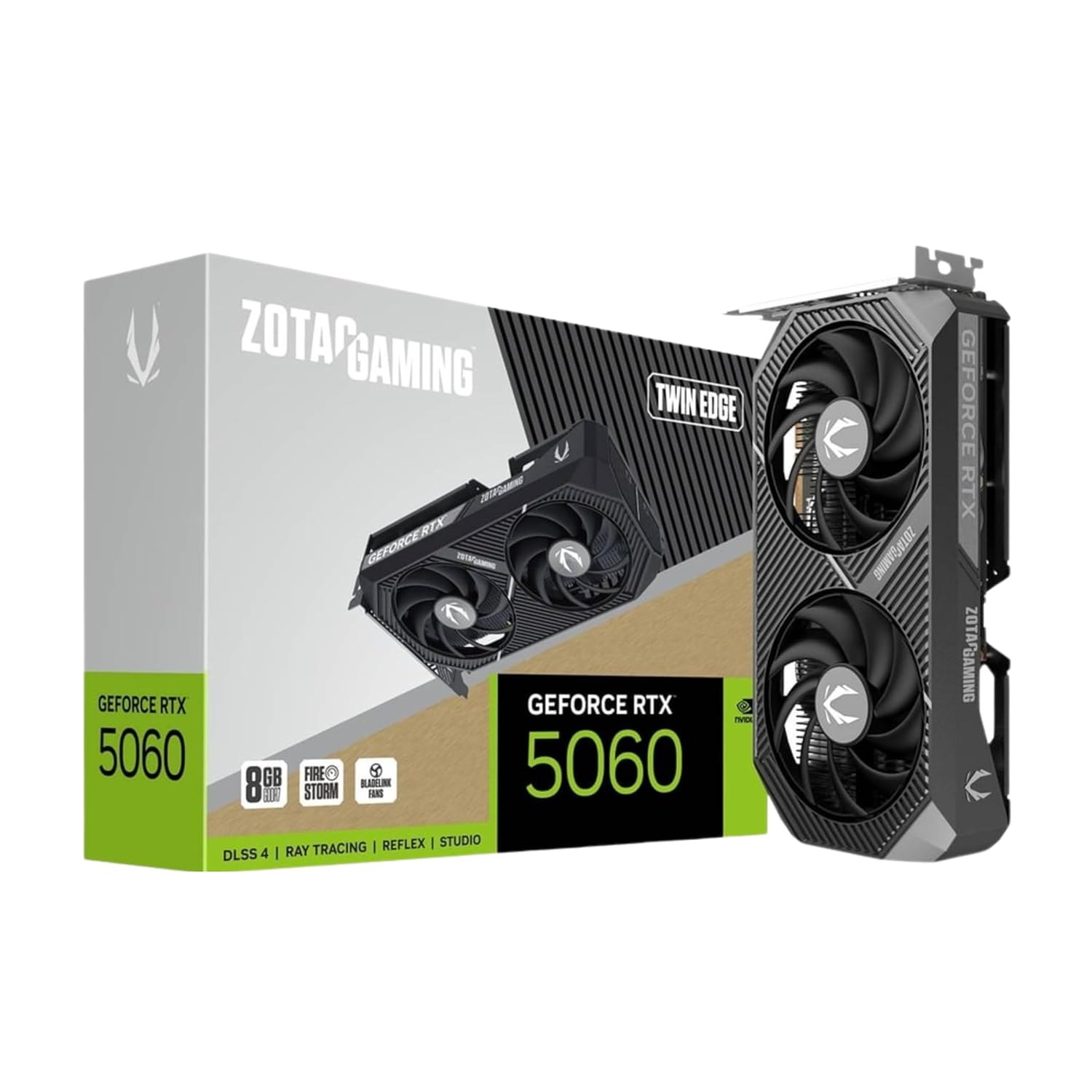 ZOTAC Gaming GeForce RTX 5060 Twin Edge 8GB Graphics Card - Black | 8 GB | DLSS4 | GDDR7 | PCIE 5.0 | SFF Ready | 3840 CUDA Cores | ZT-B50600E-10M | 5 Year Warranty Visit the ZOTAC Store