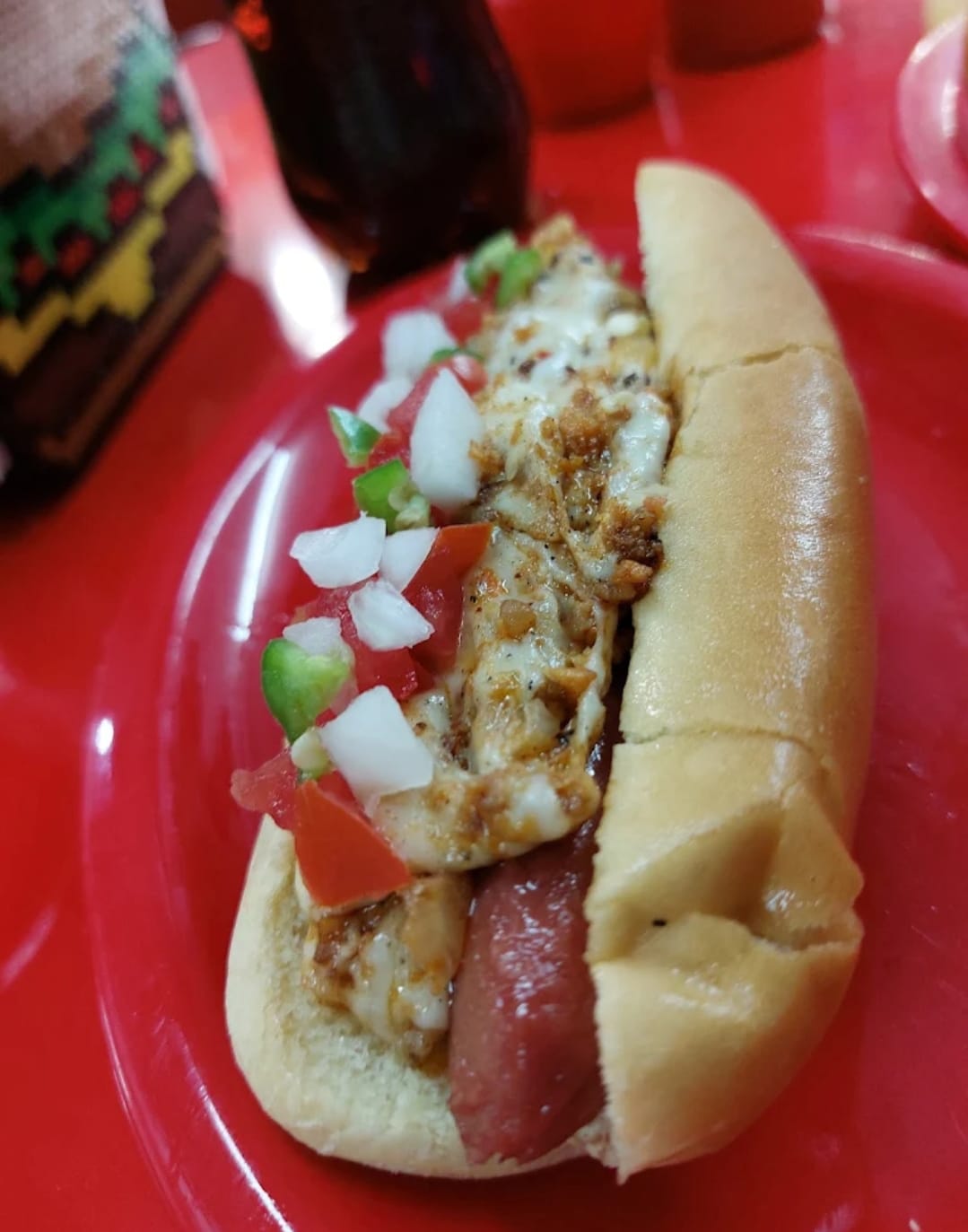 Hot dog con choriqueso