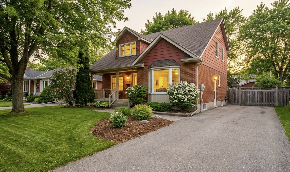 Home for sale in London Ontario exterior at sunset