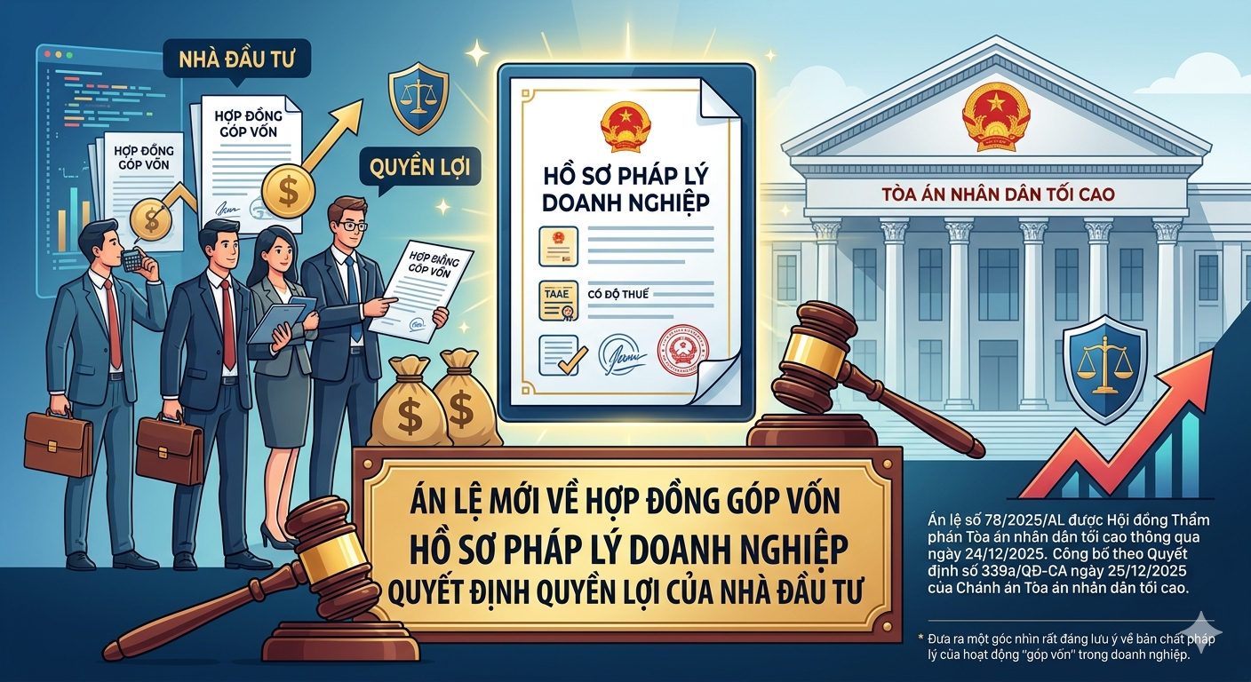 Án lệ mới về hợp đồng góp vốn: Hồ sơ pháp lý doanh nghiệp quyết định quyền lợi của nhà đầu tư
