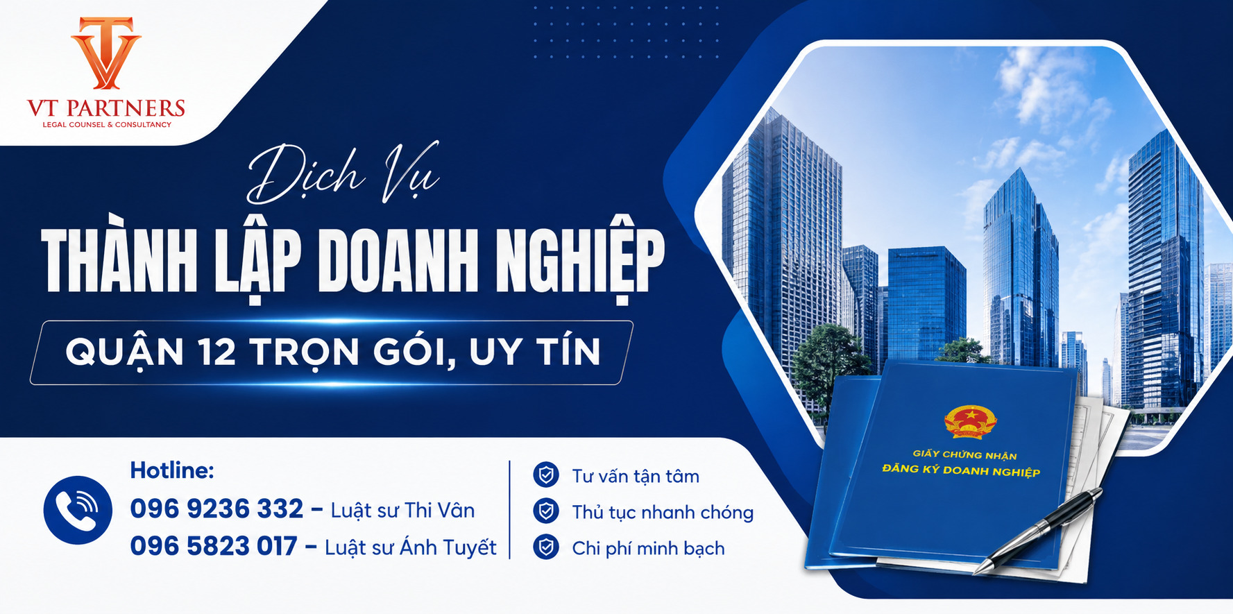 Dịch Vụ Thành Lập Doanh Nghiệp Quận 12 Trọn Gói, Uy Tín