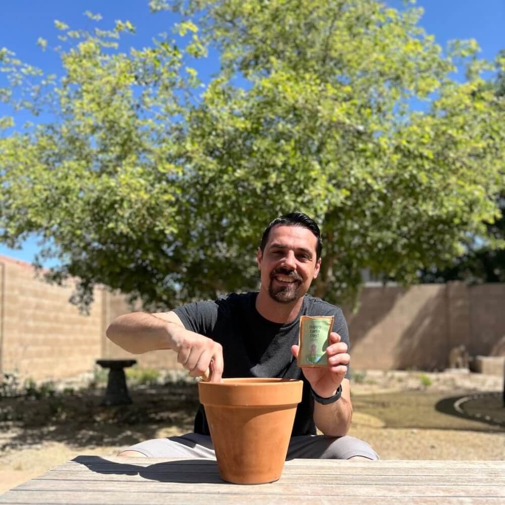 tree kit growing backyard