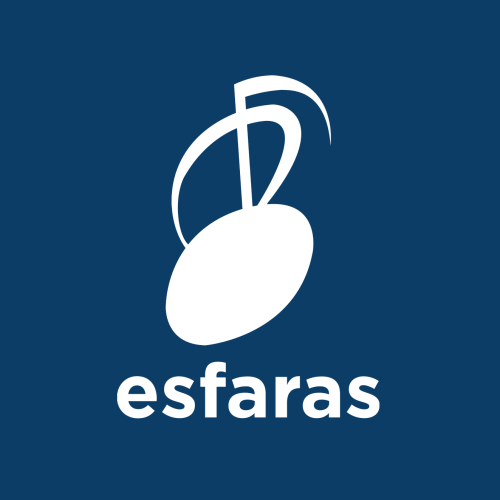 Esfaras weißes Logo