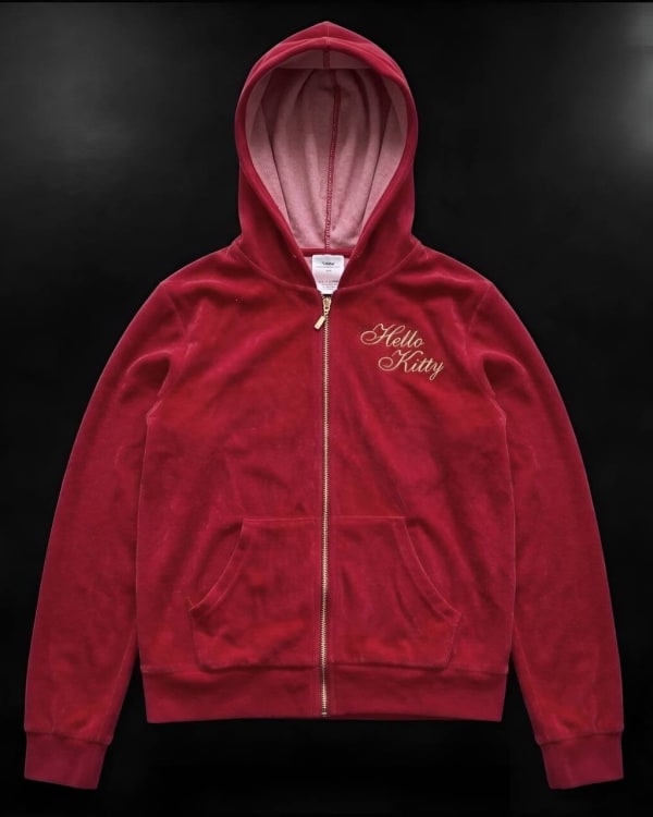 Hello Kitty Velour Zip Hoodie