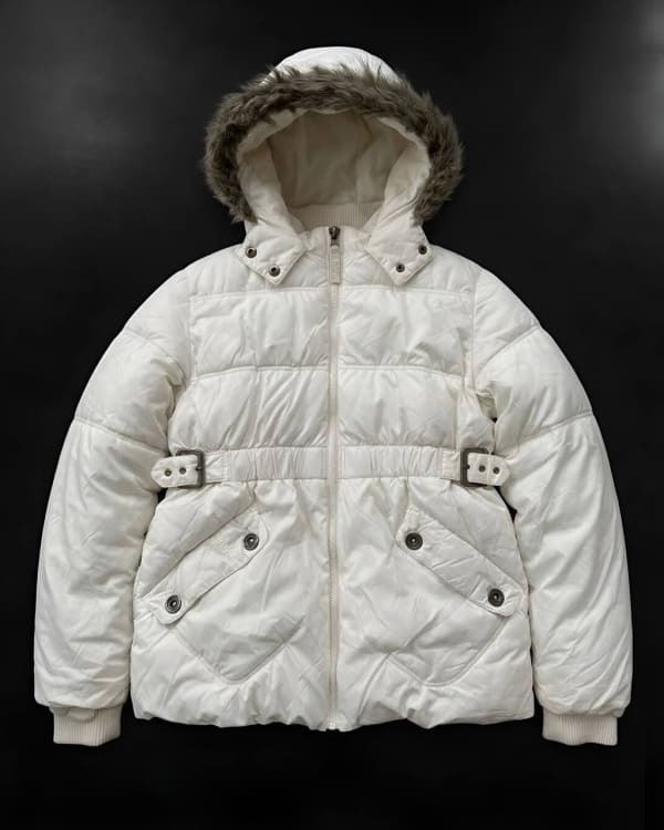 White Hooded Puffer Jacket