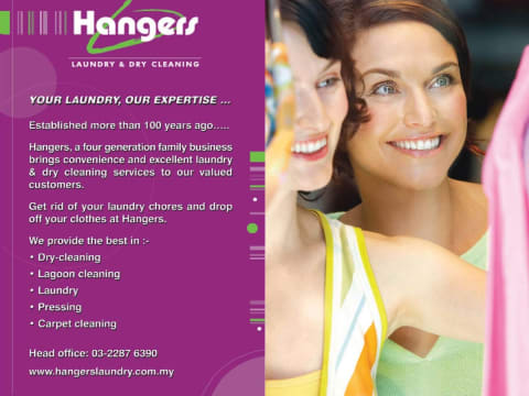 Hangers Cleaners Sdn Bhd laundry shop in Petaling Jaya