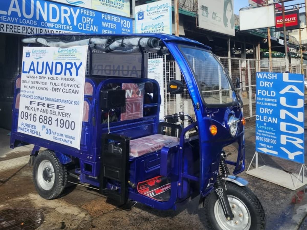 LEYTEST Laundry x Water Station x Moto Wash laundry shop in Manila