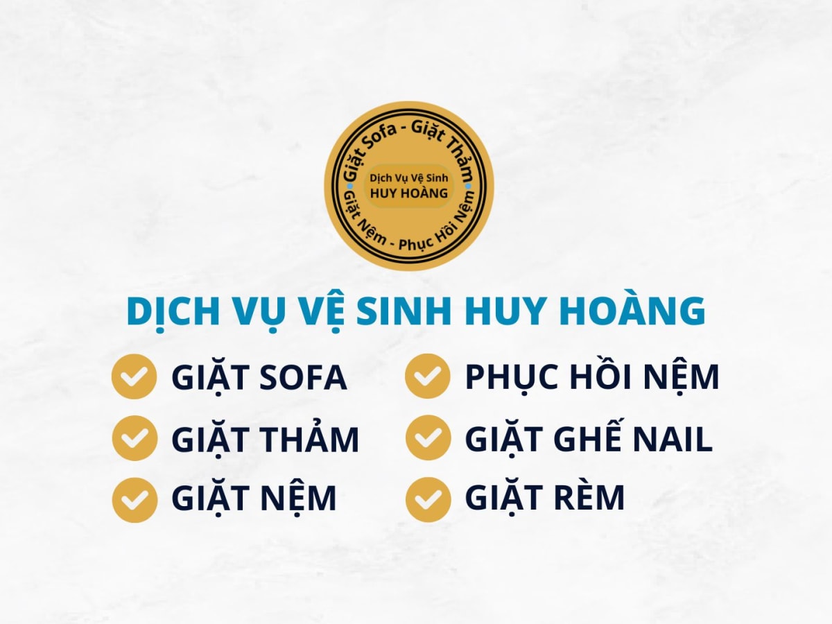 Giặt Sofa - Giặt Nệm - Giặt Thảm - Giặt Ghế Nail TP.HCM - Dịch Vụ Vệ Sinh Huy Hoàng laundry shop in Ho Chi Minh City