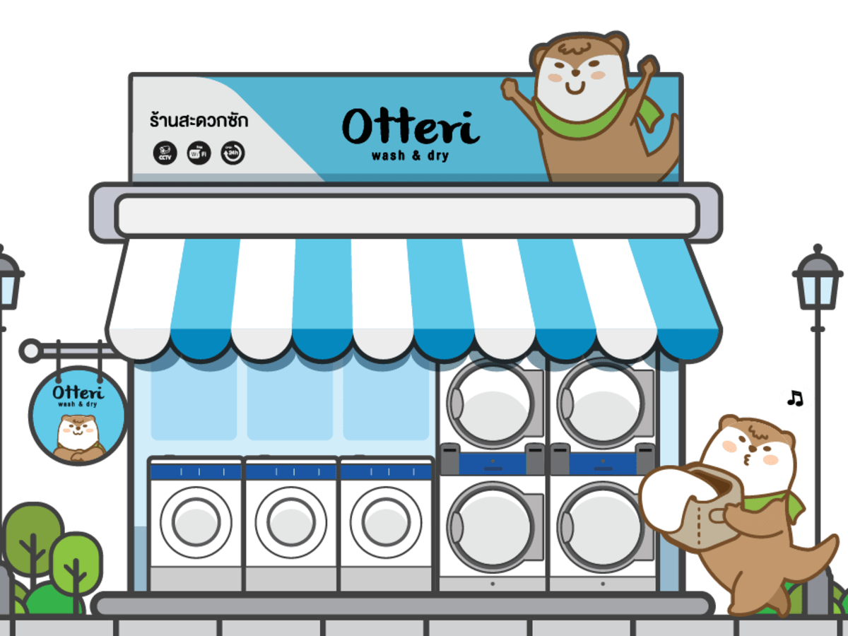 Otteri wash & dry I’m Park Chula laundry shop in Silom