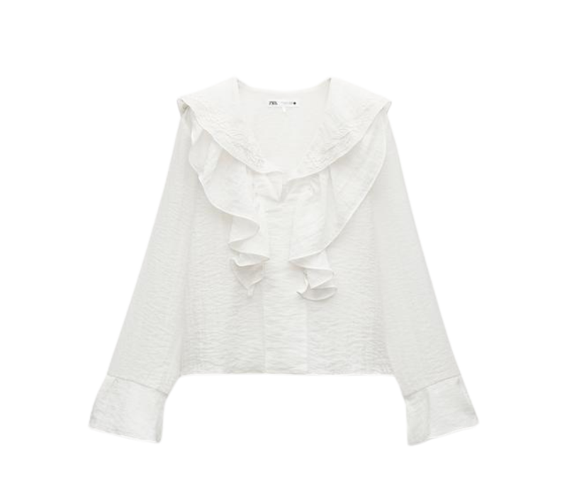 BLUSA COM GOLA BORDADA ZW COLLECTION