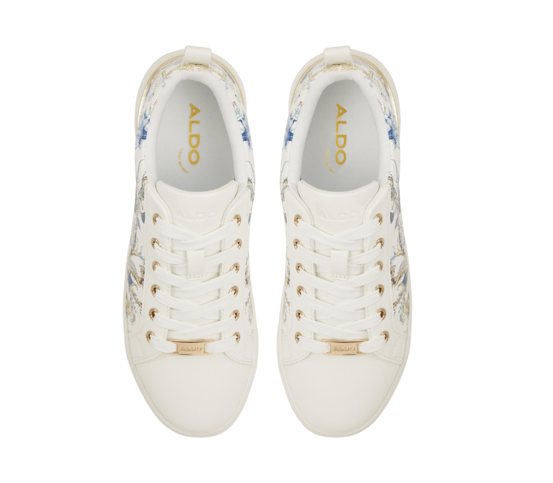 Sapatilhas rasas em branco - DILATHIELLE - Vista 4