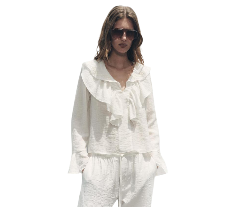 BLUSA COM GOLA BORDADA ZW COLLECTION - Vista 3