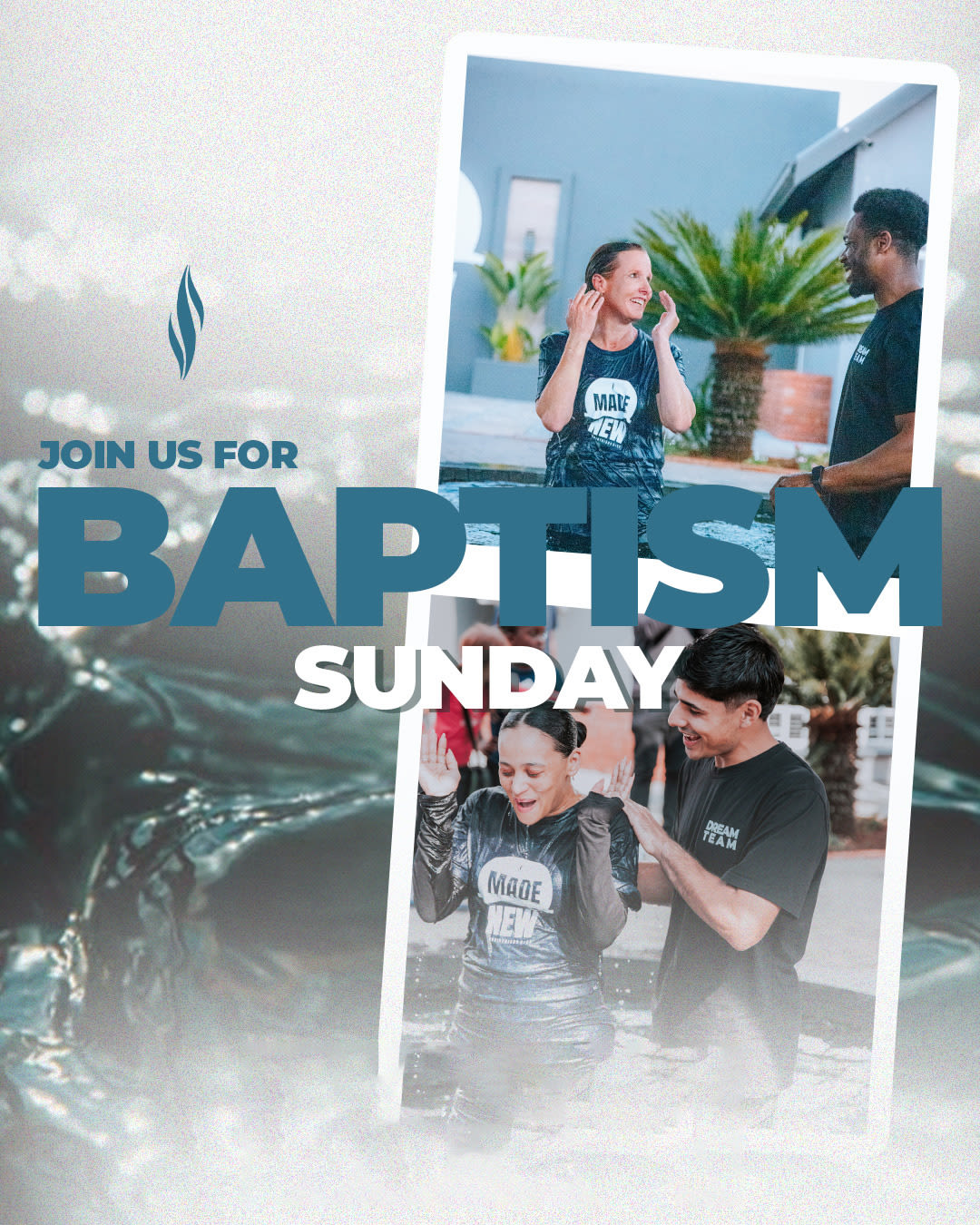 Baptism Sunday — Take your next step in faith with water baptism. Join us Sunday 23 August 2026 from 10:30 AM to 4:30 PM at NBCFC.