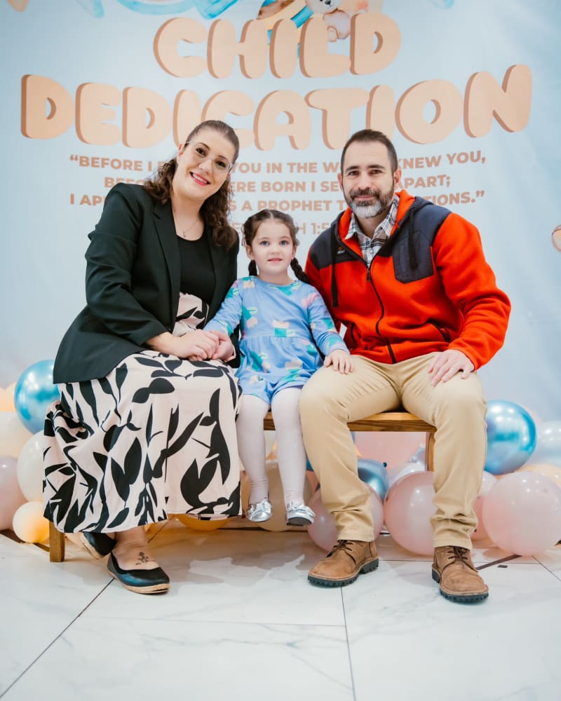 Child Dedication Family Photo