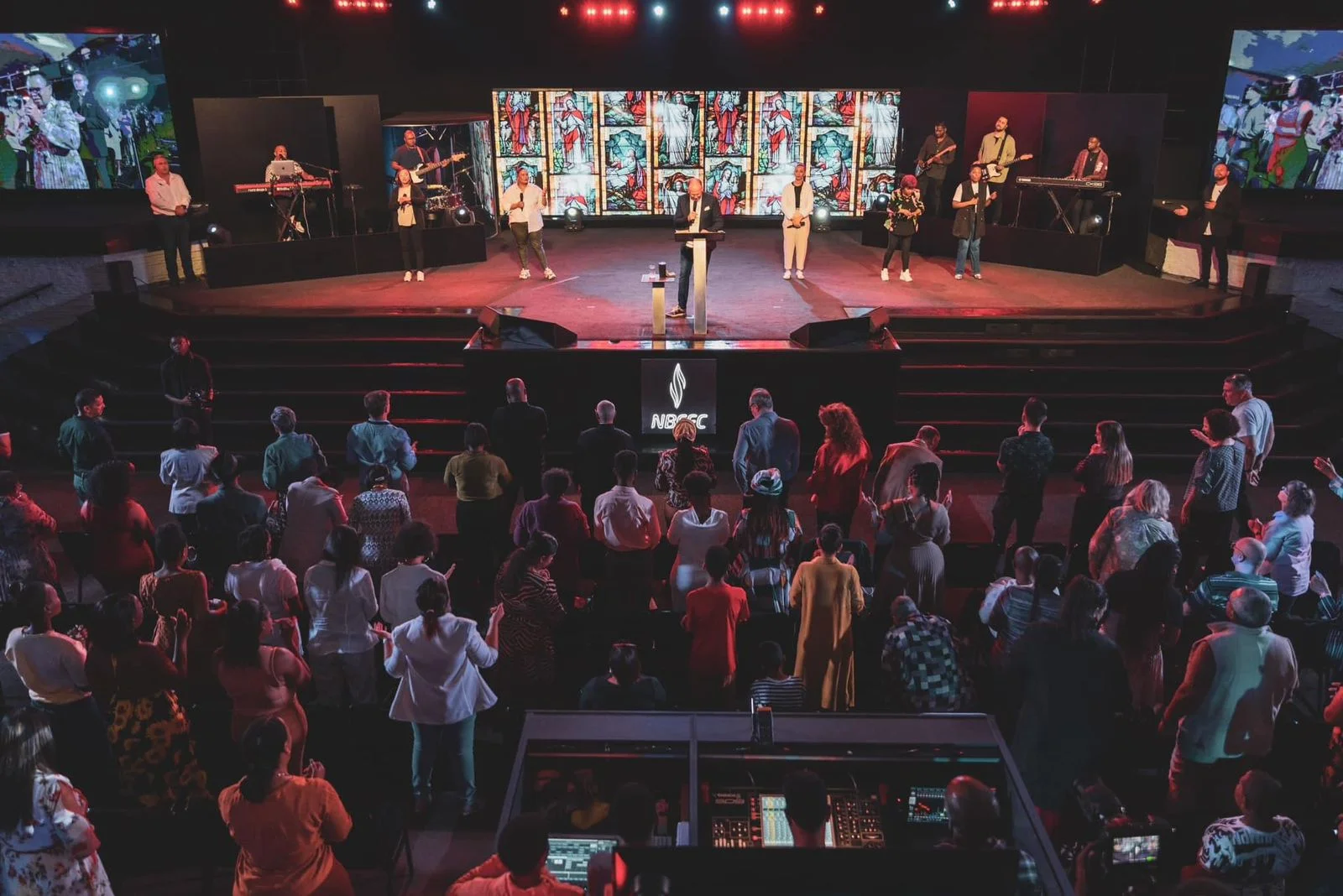 Congregation during in-person service at NBCFC Church
