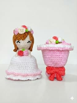 New Design | Beloved Reversible Doll Bouquet | Embroidery Eyes