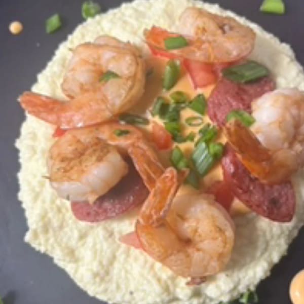 Shrimp and Grits Cajun Cream Sauce