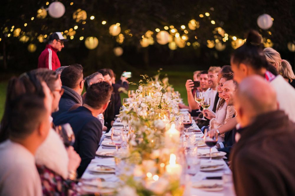 Elegant private party with professional entertainment and lighting