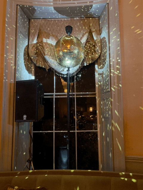 Animated lighting display at Babington House bar