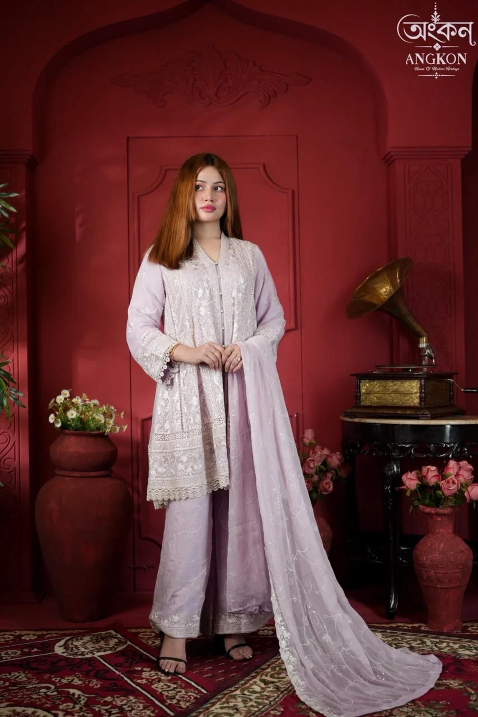 Alita Garara – Lavender Embroidered Suit