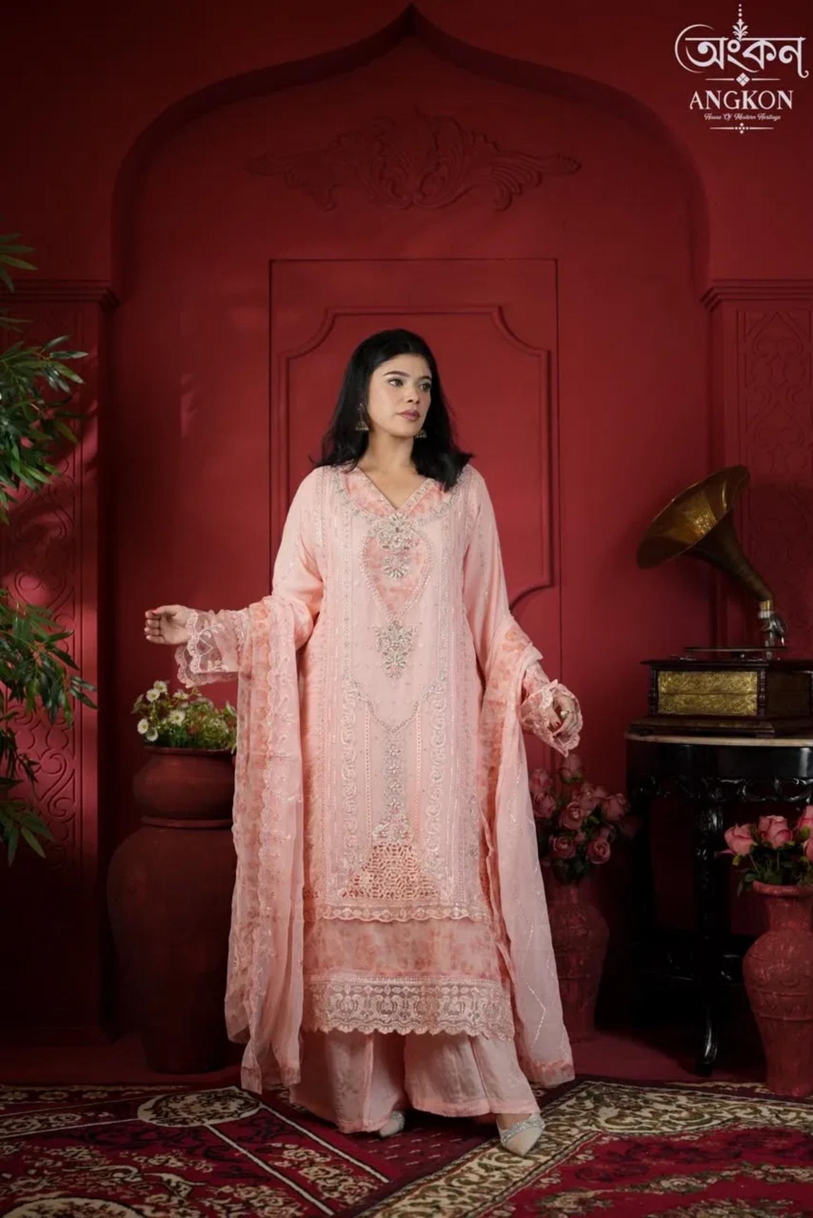 Soiree D4 – Dusty Rose Embroidered Suit