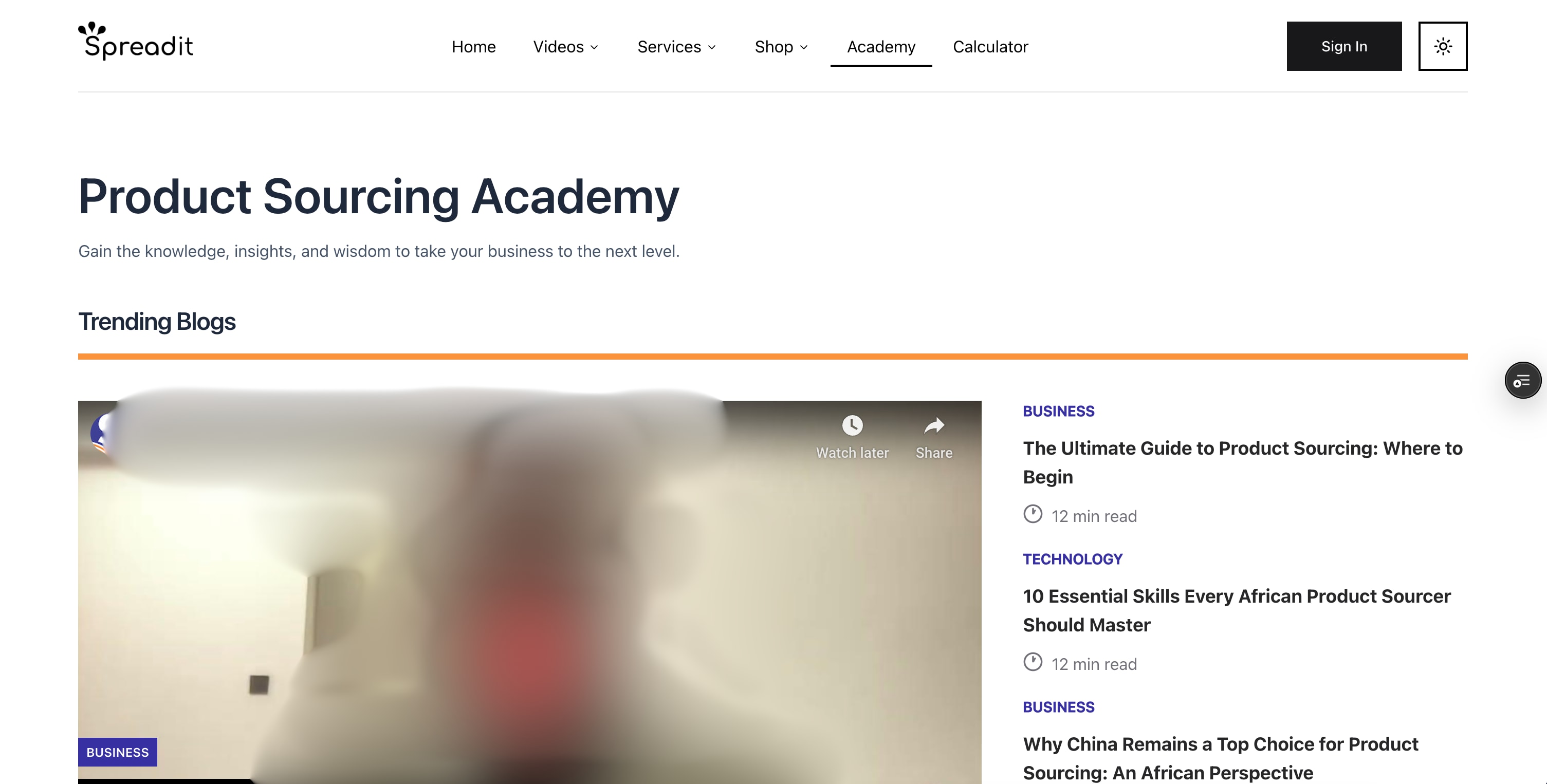 Spreadit Academy