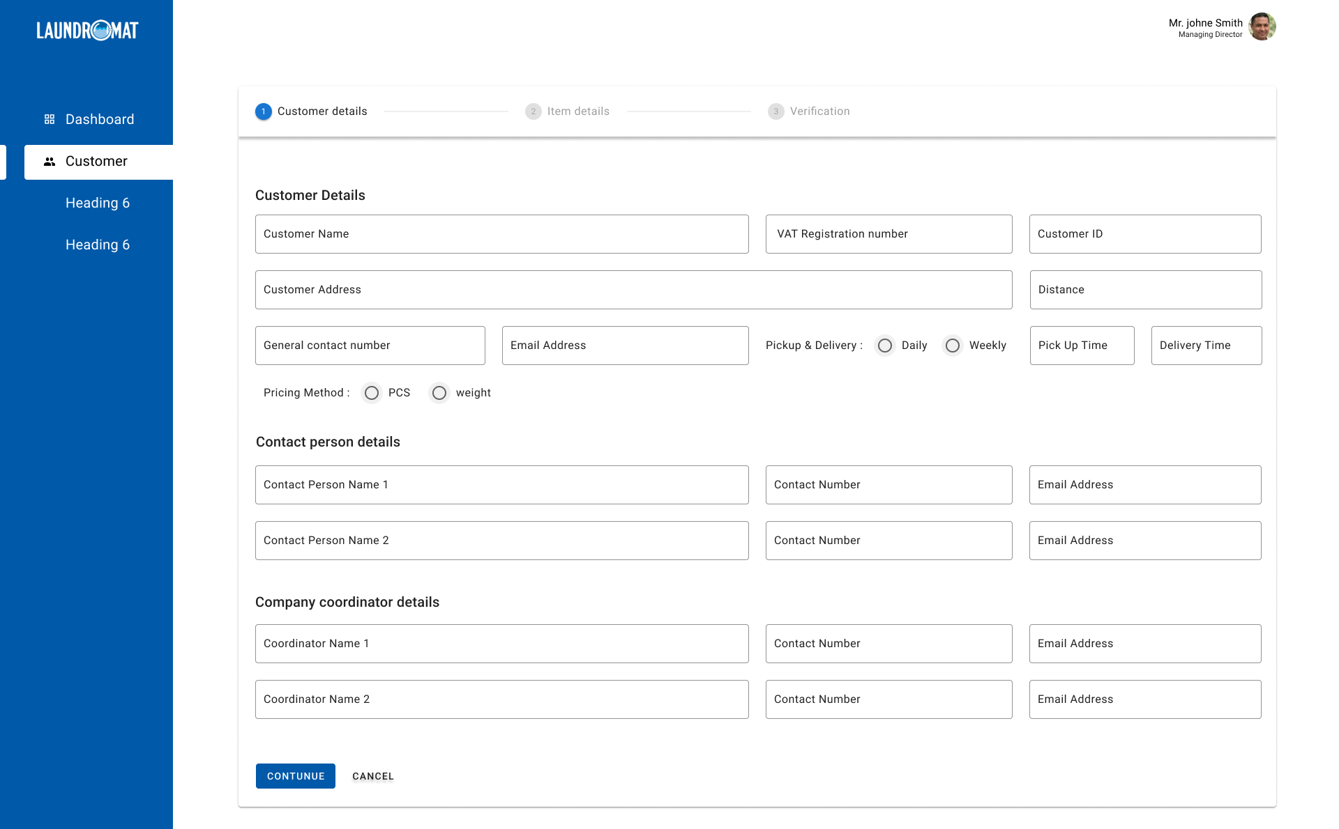 Customer Registration