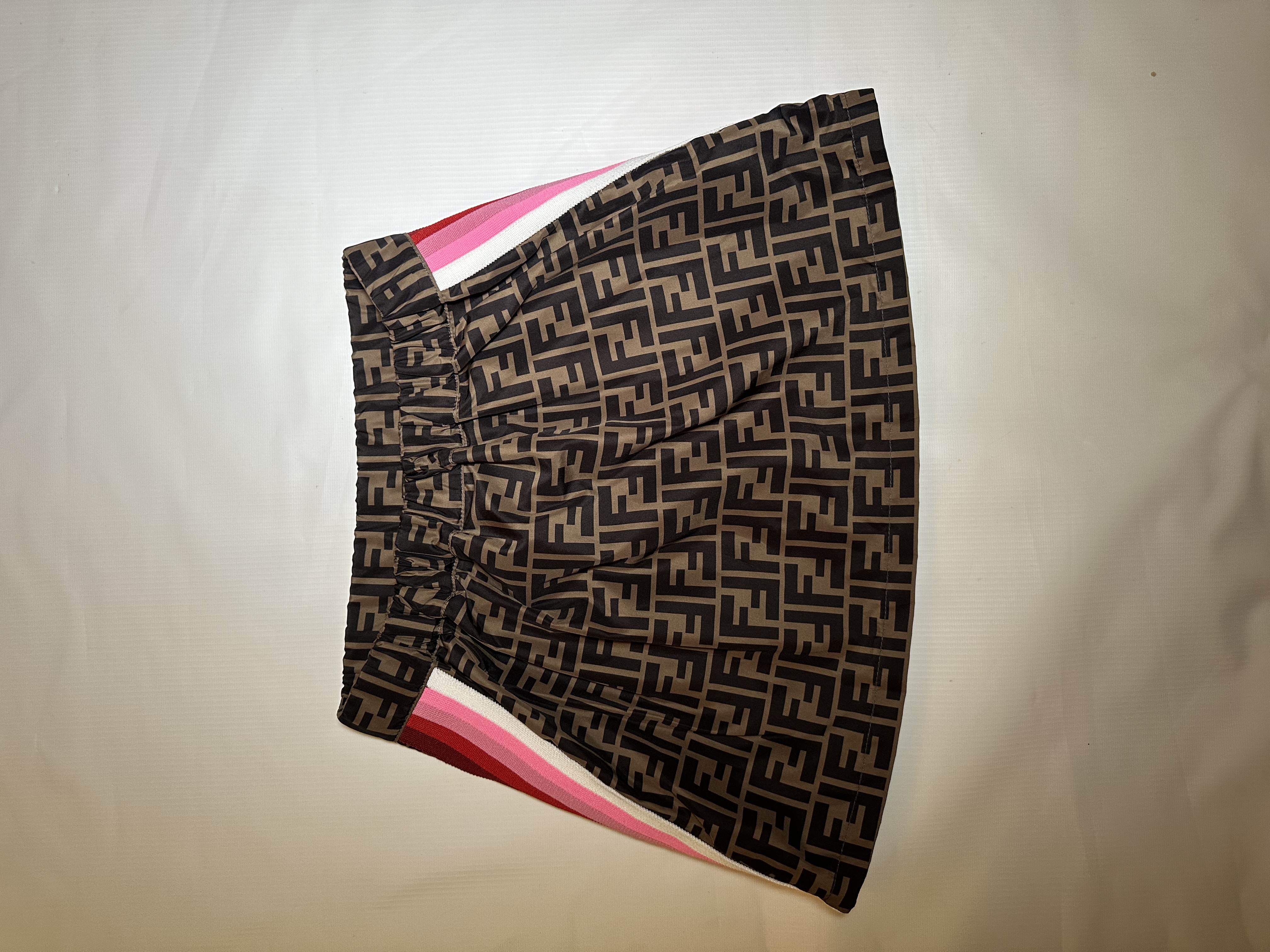 Fendi FF Printed Skirt Brown Littlest Luxuries