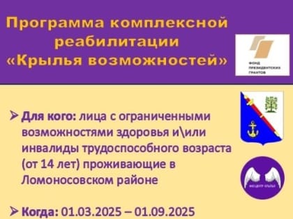 В Ломоносовском районе помогут гражданам с инвалидностью вернуться к трудовой жизни.