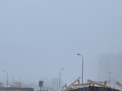«Хоть на работе оставайся». Как заметает снегом Ленобласть и Петербург (фото, видео)