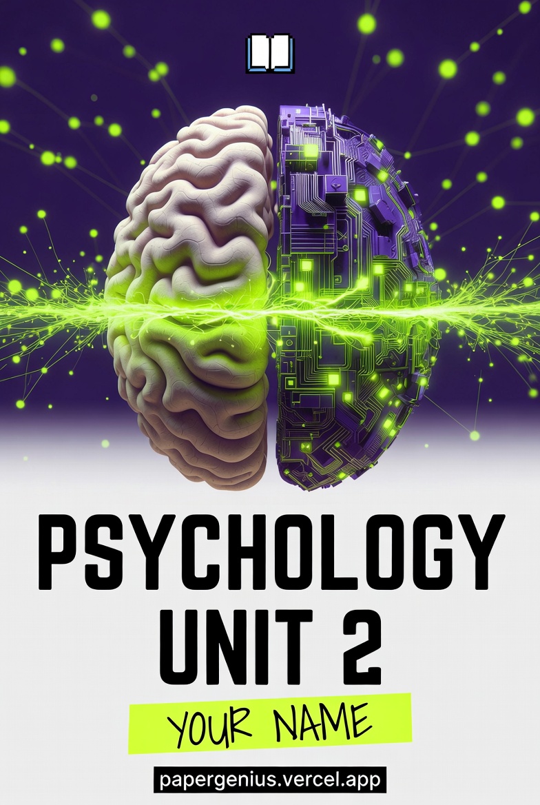 Psychology Unit 2 Cover