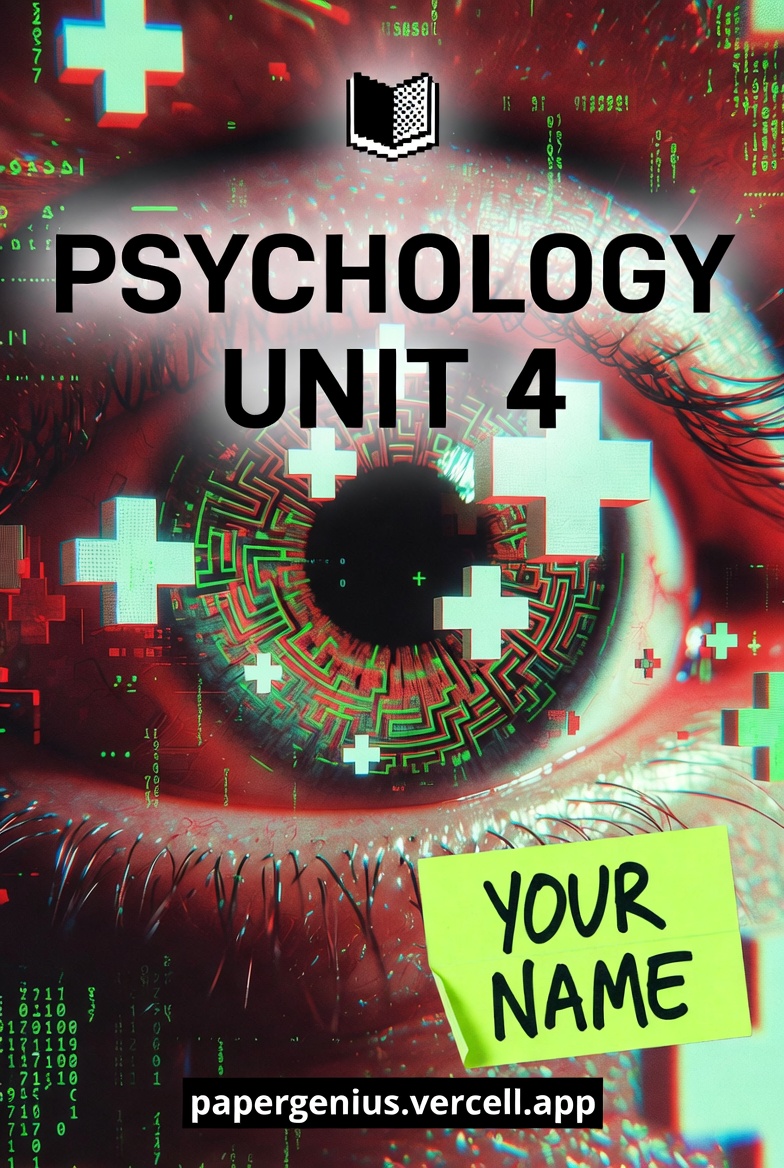 Psychology Unit 4 Cover