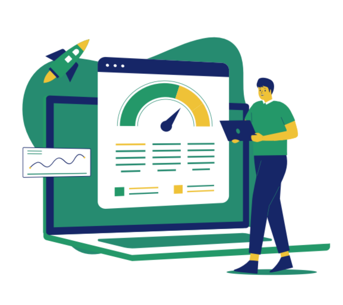24/7 Monitoring Dashboard - Dark themed digital dashboard with charts and data