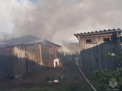 В Хвойной огонь уничтожил кубометр дров и повредил сарай