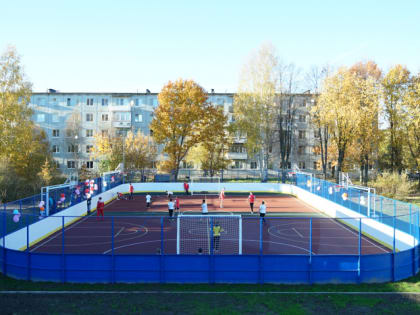 В деревне Божонка Новгородского района открыли спортивную площадку