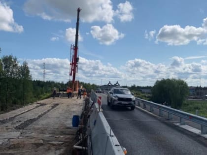 Капремонт путепровода на Лужском шоссе выполнен на 42%