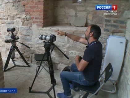 На Рюриковом городище в церкви Благовещения  идёт работа над  документальным фильмом «Лики древнего Новгорода»