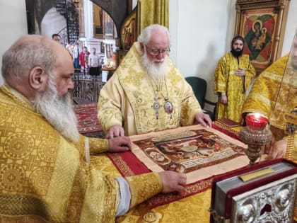 Митрополит Лев совершил Литургию в Варлаамо-Хутынском монастыре