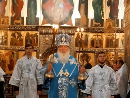 В Иверском монастыре был совершен чин погребения Пресвятой Богородицы