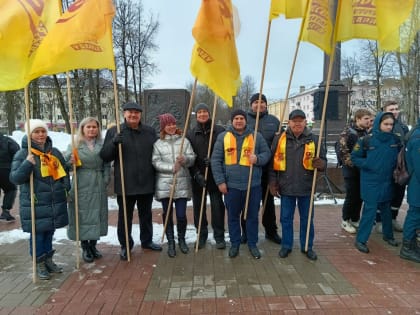 Региональное отделение СРЗП приняло участие в митинге в поддержку Президента и Вооруженных сил РФ