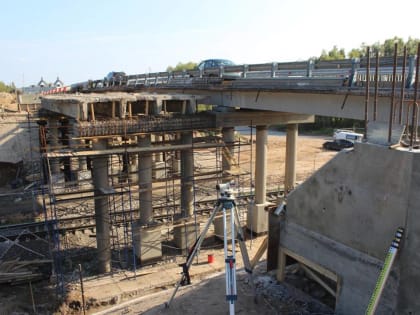 Ремонтные работы на Лужском путепроводе в Великом Новгороде выполнены на 51%