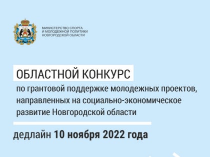 Стартовал областной конкурс по грантовой поддержке молодежных проектов, направленных на социально-экономическое развитие Новгородской области
