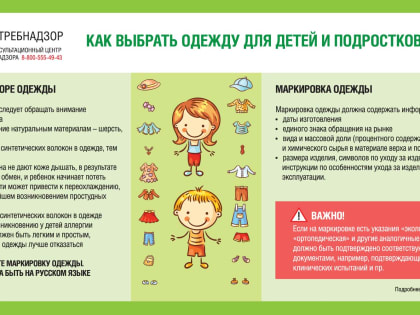 О рекомендациях, как выбрать одежду для детей и подростков