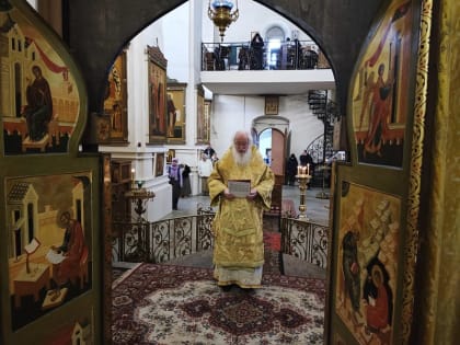 Митрополит Лев совершил Литургию в Варлаамо-Хутынском монастыре
